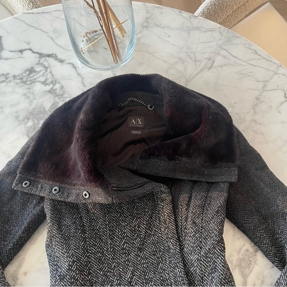 NEW Wool Chanel-like Pea Coat Faux Fur - Picture 15 of 16